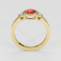 1.24 Ct. Padparadscha Sapphire Ring, 14K Yellow Gold 3