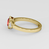 1.24 Ct. Padparadscha Sapphire Ring, 14K Yellow Gold 4