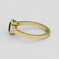 2.56 Ct. Greenish Blue Sapphire Ring, 14K Yellow Gold 4