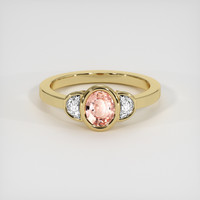 0.68 Ct. Sapphire Ring, 14K Yellow Gold 1