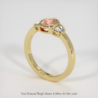 0.68 Ct. Sapphire Ring, 14K Yellow Gold 2