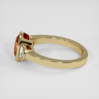 1.62 Ct. Padparadscha Sapphire Ring, 14K Yellow Gold 4