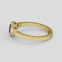 0.72 Ct. Greenish Blue Sapphire Ring, 18K Yellow Gold 4