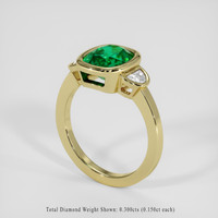 1.90 Ct. Emerald Ring, 18K Yellow Gold 2