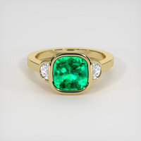 2.59 Ct. Emerald Ring, 18K Yellow Gold 1