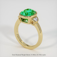 3.87 Ct. Emerald Ring, 18K Yellow Gold 2