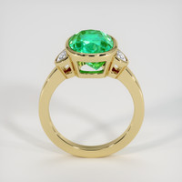 3.87 Ct. Emerald Ring, 18K Yellow Gold 3