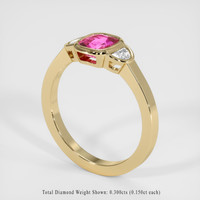 1.56 Ct. Pink Sapphire Ring, 18K Yellow Gold 2