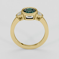1.61 Ct. Bluish Green Sapphire Ring, 18K Yellow Gold 3