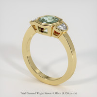 1.58 Ct. Bluish Green Sapphire Ring, 18K Yellow Gold 2