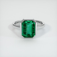 3.32 Ct. Emerald Ring, Platinum 950 1