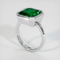 6.60 Ct. Emerald Ring, Platinum 950 2