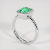 2.12 Ct. Emerald Ring, Platinum 950 2