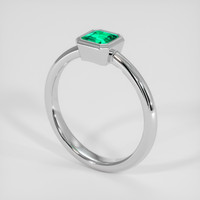 0.62 Ct. Emerald Ring, Platinum 950 2