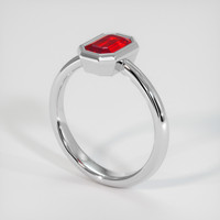 0.99 Ct. Ruby Ring, Platinum 950 2