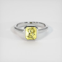 2.44 Ct. Yellow Sapphire Ring, Platinum 950 1