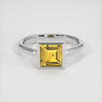 1.46 Ct. Yellowish Brown Sapphire Ring, Platinum 950 1
