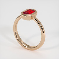 0.99 Ct. Ruby Ring, 14K Rose Gold 2