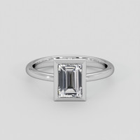 1.57 Ct. White Sapphire Ring, Silver 1