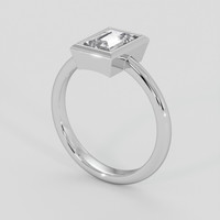1.57 Ct. White Sapphire Ring, Silver 2