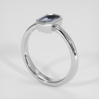 0.96 Ct. Bi Color Sapphire Ring, Silver 2