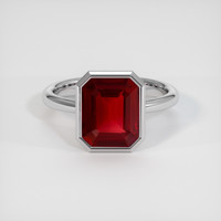 3.41 Ct. Ruby Ring, 14K White Gold 1