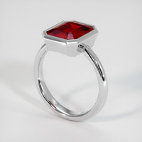 3.41 Ct. Ruby Ring, 14K White Gold 2