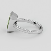 2.97 Ct. Green Sapphire Ring, 14K White Gold 4