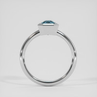 2.01 Ct. Greenish Blue Sapphire Ring, 14K White Gold 3