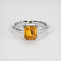 2.53 Ct. Sapphire Ring, 14K White Gold 1