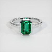 3.32 Ct. Emerald Ring, 18K White Gold 1