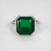 6.60 Ct. Emerald Ring, 18K White Gold 1