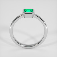 0.62 Ct. Emerald Ring, 18K White Gold 3