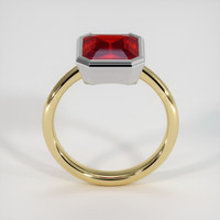 3.41 Ct. Ruby Ring, 14K White & Yellow 3