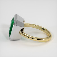 6.60 Ct. Emerald Ring, 18K White & Yellow 4