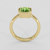 2.71 Ct. Green (Lime Green) Peridot Ring, 10K Yellow Gold 3