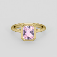 2.10 Ct. Pink Sapphire Ring, 10K Yellow Gold 1