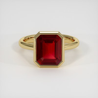 3.41 Ct. Ruby Ring, 14K Yellow Gold 1