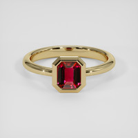 1.20 Ct. Ruby Ring, 14K Yellow Gold 1
