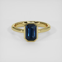 2.23 Ct. Greenish Blue Sapphire Ring, 14K Yellow Gold 1