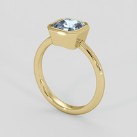1.58 Ct. Blue Sapphire Ring, 14K Yellow Gold 2