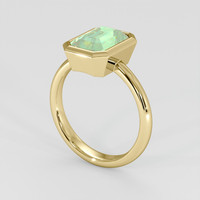 3.61 Ct. Yellowish Green Sapphire Ring, 14K Yellow Gold 2