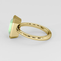 3.61 Ct. Yellowish Green Sapphire Ring, 14K Yellow Gold 4