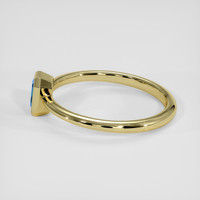 0.40 Ct. Greenish Blue Sapphire Ring, 14K Yellow Gold 4