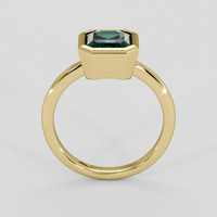 2.05 Ct. Bluish Green Sapphire Ring, 14K Yellow Gold 3