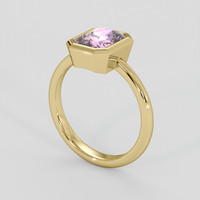 2.10 Ct. Pink Sapphire Ring, 14K Yellow Gold 2