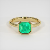 1.67 Ct. Emerald Ring, 18K Yellow Gold 1