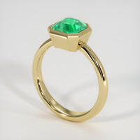 1.67 Ct. Emerald Ring, 18K Yellow Gold 2