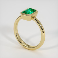 1.12 Ct. Emerald Ring, 18K Yellow Gold 2