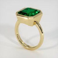 6.60 Ct. Emerald Ring, 18K Yellow Gold 2